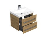 Koupelnová skříňka s umyvadlem SAT Cube Way 60x53x46 cm dub Hickory CUBE46602DHVER CUBE46602DHVER