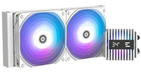 Zalman Alpha2 A24 bílá / Vodní chladič CPU / AIO / 2x 120 mm / PWM / ARGB (ALPHA2 A24 White)