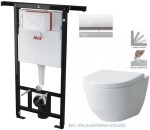 ALCADRAIN Jádromodul - předstěnový instalační systém s chromovým tlačítkem M1721 + WC LAUFEN PRO RIMLESS + SEDÁTKO AM102/1120 M1721 LP1