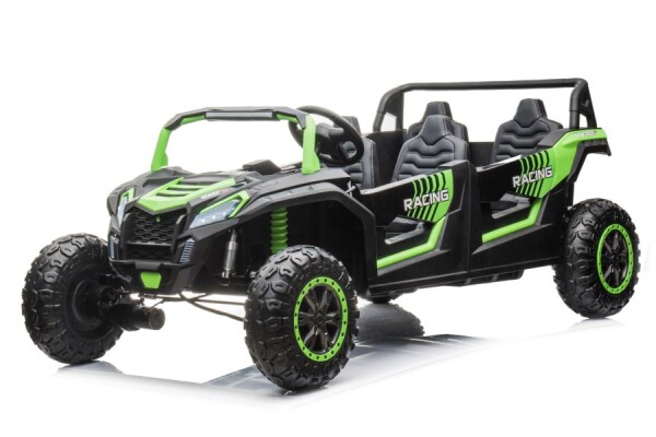 Mamido Elektrické autíčko Buggy UTV čtyřmístné 24V nafukovací kola zelené