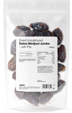 Vilgain Jumbo sušené medjool datle – 1 000 g