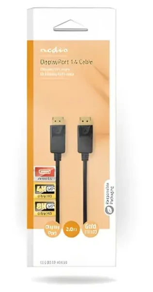 Nedis DisplayPort - DisplayPort černá / Kabel DisplayPort / 8K / 60 Hz / 2 m (CCGB37014BK20)