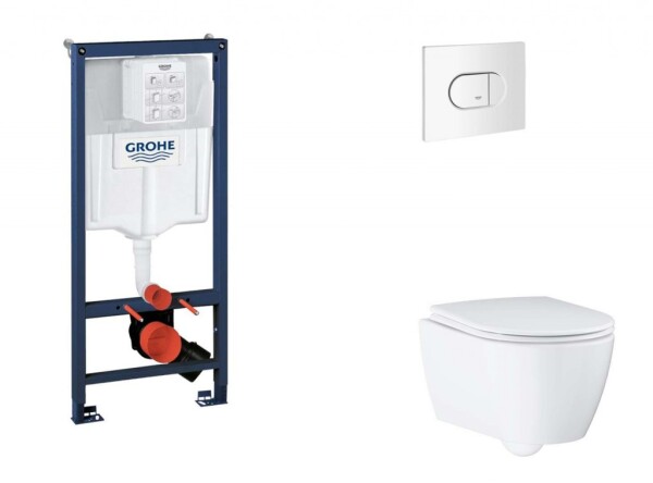 GROHE - Rapid SL Set předstěnové instalace, klozetu, sedátka SoftClose a tlačítka Arena Cosmopolitan, alpská bílá SANI11BB3132