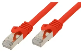S-Conn BASIC-S Cat7 plochý 1 m červená / Patch kabel / U/FTP / RJ-45 / 600 MHz (BS75511-SLR)