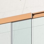 Vanová zástěna SAT Vision 140x120 cm broušený rose gold SATVZVI120RG SATVZVI120RG