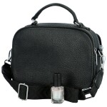 Trendy dámská koženková crossbody kabelka Badamia, černá