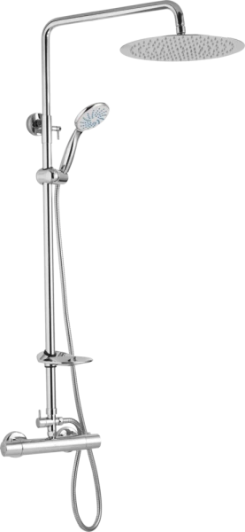 JB Sanitary Sprchová sestava s termostatickou baterií s horním vývodem, průměr 25cm, s příslušenstvím ST 61 011 12 6