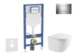 GEBERIT - Duofix Set předstěnové instalace, klozetu Oudee a sedátka softclose, tlačítko Sigma20, chrom SANI11CA1159
