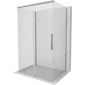 MEXEN/S - Rox-3S sprchový kout 3 stěnný , posuvný 95 x 75, transparent, nikl kartáčovaný 8C2-095-075-97-00-3S