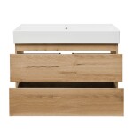 Koupelnová skříňka 2 zásuvková s umyvadlem SAT B-Way 99x50x45 cm dub mat BWAY2100OAKU2BI BWAY2100OAKU2BI