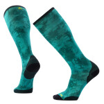Unisex merino ponožky SMARTWOOL Ski Zero Cushion Shale Print OTC Socks, Dusty Teal velikost: 34-37 (S)
