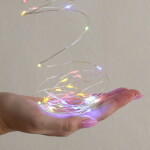 Star trading LED-wire garland Dew Drops 40 multicolour LED wire: silver length ca.4