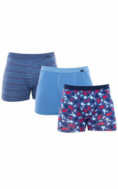 Pánské boxerky 3Pack 946/08 modrá mix - Cornette XXL