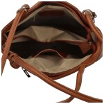 Luxusní dámský kožený kabelko-batůžek Livira, hnědý