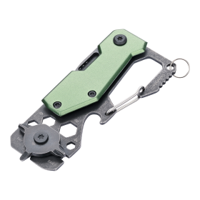 TROIKA multifunkční nářadí - TOOLINATOR, ocel/hliník, 10 funkcí, šedo-zelená