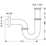 HANSGROHE - Sifony Sifon, chrom 53002000