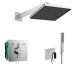 HANSGROHE - Sprchový set s baterií pod omítku, s tělesem, 26x26 cm, chrom SANI21HHH001