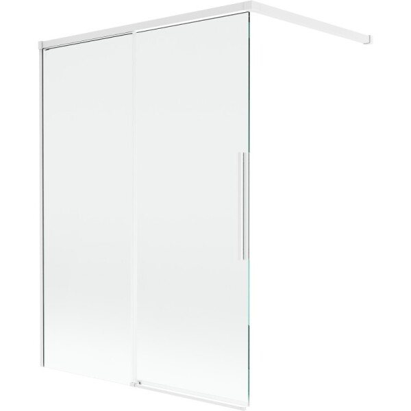 MEXEN/S - Rox vanová zástěna 2-křídlová posuvná 120 x 150, transparent, bílá 8C9-120-003-20-00