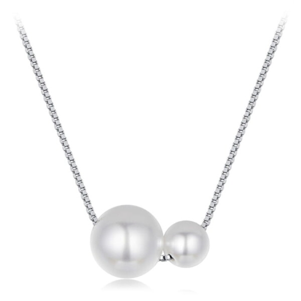 Elenys pozlacený choker náhrdelník s mořskými perlami 18K bílé zlato