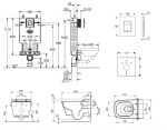 GROHE - Uniset Set předstěnové instalace, sprchovací toalety a sedátka Tece, tlačítka Skate Cosmo, Rimless, SoftClose, chrom 38643SET-KT