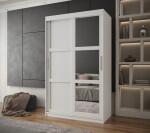 Šatní skříň Abi Miror 3 Barva korpusu: Černá, Rozměry: 180 cm, Dveře: Černá
