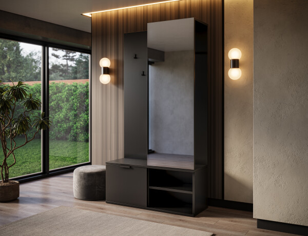 Předsíňová stěna Oturra Barva korpusu: Černá