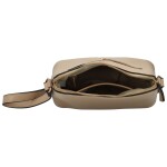 Trendy dámská koženková crossbody kabelka Dagoma, béžová