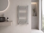 CERANO - Koupelnový radiátor Benito - středové připojení 50mm/boční - 209 W - chrom - 700x450 mm CER-469468