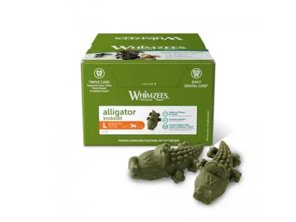 Whimzees aligátor L 30x60g / Dentální pamlsky pro psy (8718627753132)