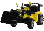 Mamido Dětský elektrický traktor Power s radlicí žlutý