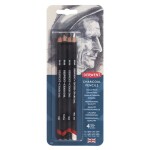 Derwent Charcoal, 39000 sada 4 ks