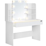 DBA Toaletní stolek Lucia bílá 108x140x40cm LED