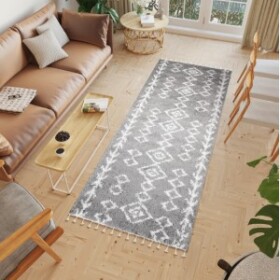 DumDekorace Hustý šedý běhoun Šířka: 100 cm | Délka: 160 cm