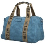 Stylová cestovní dámská koženková taška Morfeus, světle modrá