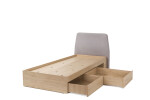 Postel Alessio AE12 - 90x200 cm Barva korpusu + barva dveří: Eukaliptus / Dub Baltic Dune