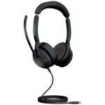 Jabra Evolve2 50 MS Stereo Sluchátka Over Ear kabelová stereo černá Potlačení hluku, Redukce šumu mikrofonu Počítače