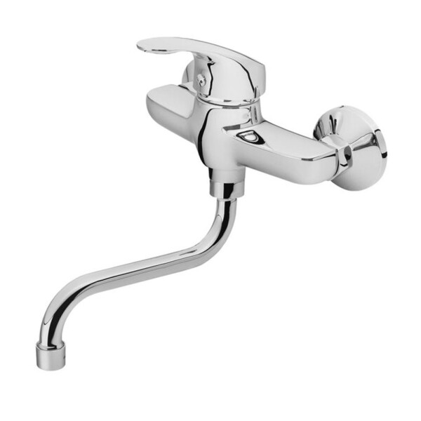 Baterie umyvadlová nástěnná, chrom, kulaté ramínko 20cm, rozteč 100mm, OPERA