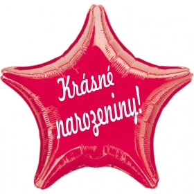 Balónek fóliový červený Krásné narozeniny! balonky.cz Balónek fóliový červený Krásné narozeniny! balonky.cz