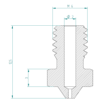 Solidify3D Tryska KALENÁ M6 české výroby 0,4 / 1,75 mm