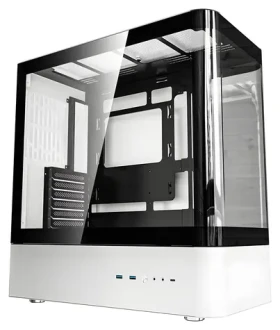 DarkFlash HM1 černá/bílá / Počítačová skříň / Midi Tower / ATX, M-ATX, ITX / Tvrzené sklo (HM1 ATX (NoF))