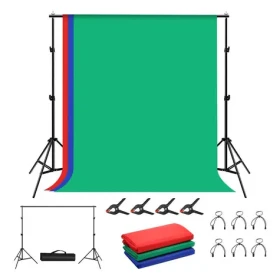 Puluz PKT5204 / Sada fotografického pozadí / stativ 2x2m / 3 pozadí 1,6x2m / přepravní taška (PKT5204)