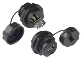 Good Connections S4 USB-A / Průmyslová spojka / IP67 / bajonetový uzávěr (IC04-U304)