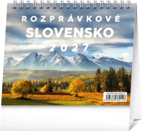 NOTIQUE Rozprávkové Slovensko 2027 / Stolní kalendář / týdenní / 16,5 x 13 cm
