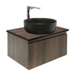 Koupelnová skříňka s umyvadlem a baterií SAT Evolution 58x30x44,8 cm ořech mat SATEVO60NADBUC SATEVO60NADBUC