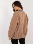 Dámský svetr / kabátek DHJ NA A8500.11P Hnědá melanž - FPrice hnědá one size