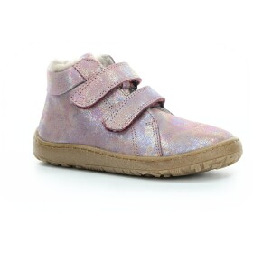 Froddo barefoot zimní kotníkové boty kožíšek pink shine
