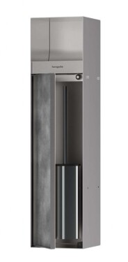 HANSGROHE - XtraStoris Rock Podomítkový držák toaletního papíru s WC štětkou, s dvířky, kartáčovaná ocel 56062800