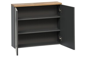 COMAD - Zrcadlová skříňka 80cm 2 dvířka BALI GRAPHITE 5907611647622