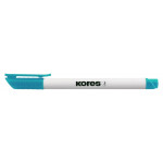 Popisovač na bílé tabule KORES K-Marker Whiteboard tenký tyrkys