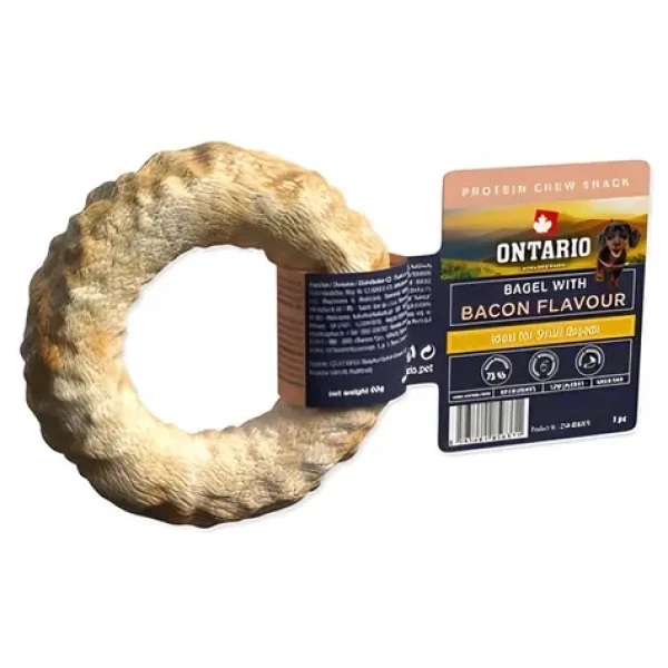 Ontario Protein slanina / Žvýkací bagel / 8,9 cm / 1 ks (214-856371)